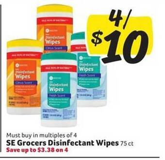 Harveys Supermarkets Se Grocers Disinfectant Wipes offer