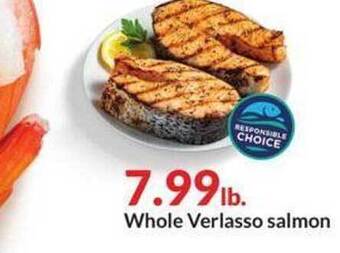 Hy-Vee Whole Verlasso Salmon offer