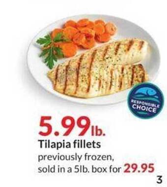 Hy-Vee Tilapia Fillets offer
