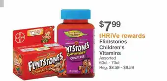 Kinney Drugs Flintsontes Children's Vitamins offer