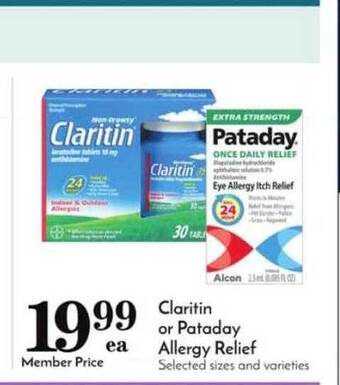 Pavilions Claritin Or Pataday Allergy Relief offer