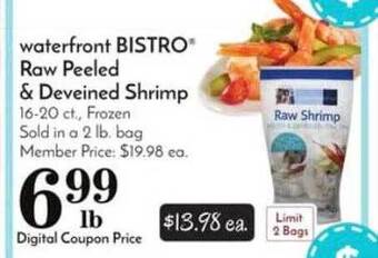 Pavilions Waterfront Bistro Raw Peeled & Deveined Shrimp offer