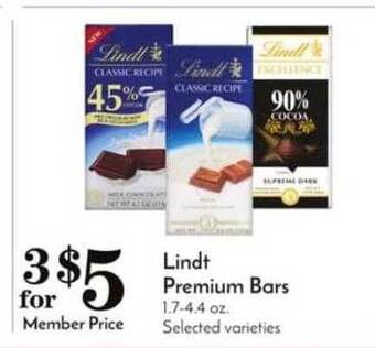 Pavilions Lindt Premium Bars offer