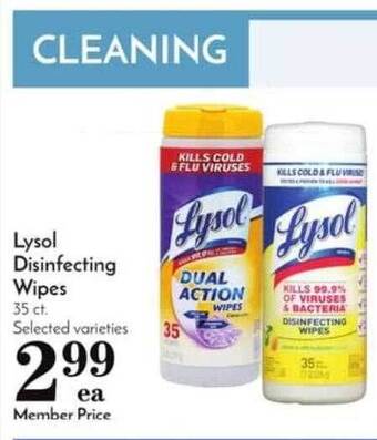Pavilions Lysol Disinfecting Wipes offer