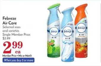 Pavilions Febreze Air Care offer