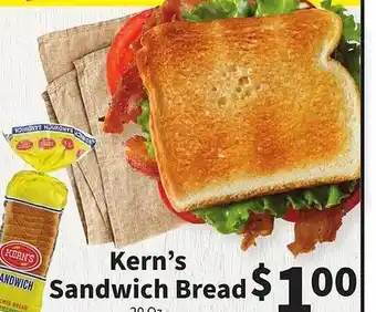 Super Saver Kern's Sandwich Bread offer