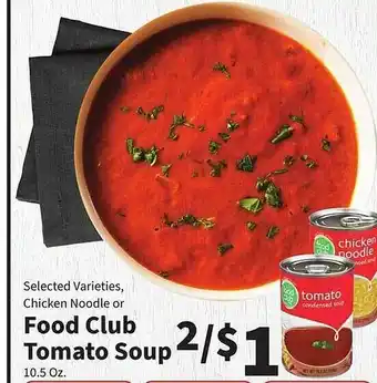 Super Saver Food Club Tomato Soup offer