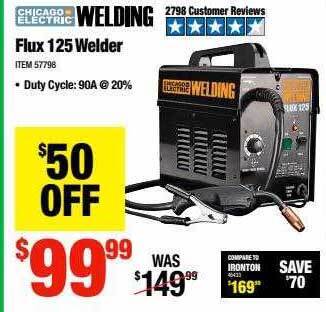 Harbor Freight Tools Chicago Electric Welding Flux 125 Welder offer
