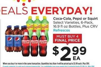 Foods Co Coca Cola Pepsi Or Squirt offer