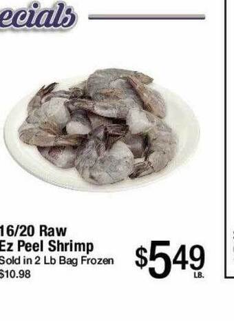 Jons International 16-20 Raw Ez Peel Shrimp offer