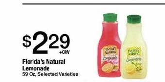 Jons International Florida's Natural Lemonade offer
