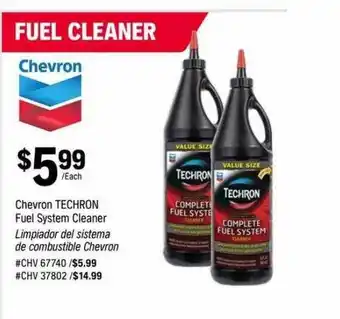 Napa Chevron Techron Fuel System Cleaner offer