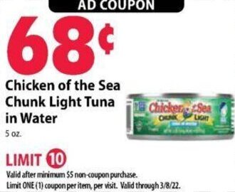 Festival Foods Chicken Of The Sea Chunk Light Tuna In Water offer