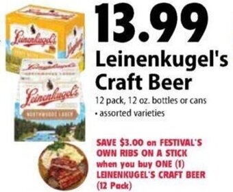 Festival Foods Leinenkugel's Craft Beer offer