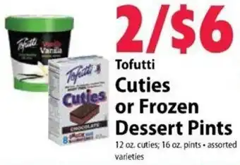 Cuties Or Frozen Dessert Pints