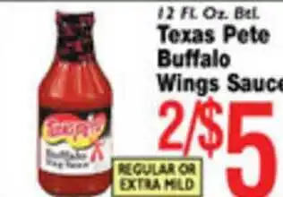 Associated Texas Pete Buffalo Wings Sauce offer