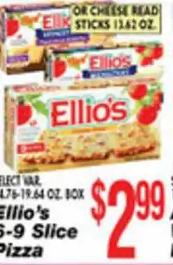Associated Ellio's 6-9 Slice Pizza offer