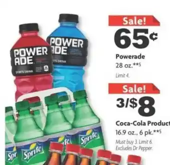 Family Dollar Powerade , Coca-cola Products offer