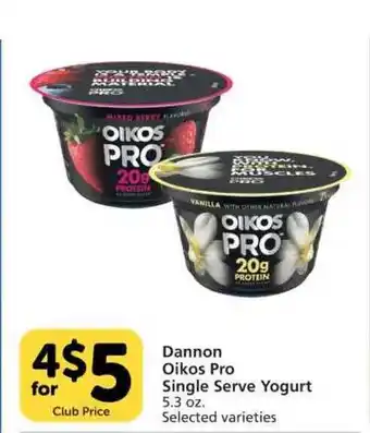 Vons Dannon Oikos Pro Single Serve Yogurt offer