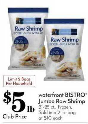Pavilions Waterfront Bistro Jumbo Raw Shrimp offer