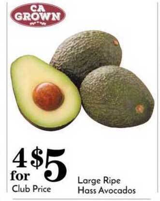 Pavilions Large Ripe Hass Avocados offer