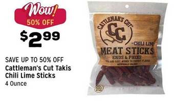 Grocery Outlet Cattleman's Cut Takis Chili Lime Sticks offer