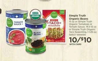 QFC Simple Truth Organic Beans Select Varieties offer