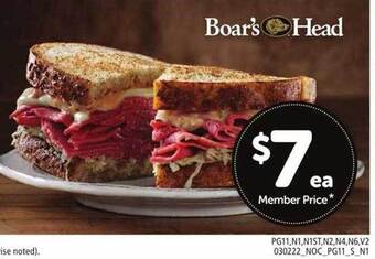 Safeway Boar's Head offer