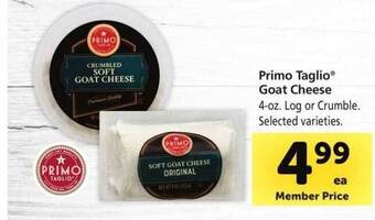 Safeway Primo Taglio Goat Cheese offer