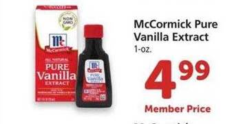Safeway Mccormick Pure Vanilla Extract offer