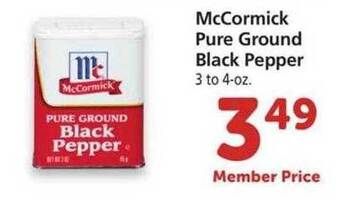 Safeway Mccormick Pure Ground Black Pepper offer