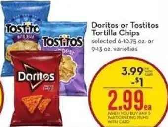 Mariano's Doritos Or Tostitos Tortilla Chips offer