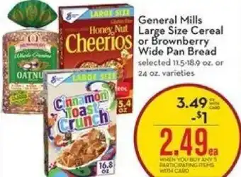 Mariano's General Mills Large Size Cereal Or Brownberry Wide Pan Bread offer