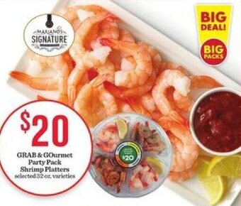 Mariano's GRAB & Gourmet Party Pack Shrimp Platters offer