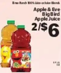 Fine Fare Apple & Eve Big Bird Apple Juice offer