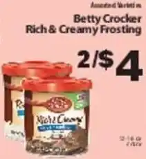 Fine Fare Betty Crocker Rich & Creamy Frosting offer