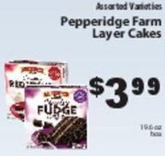 Fine Fare Pepperidge Farm Layer Cakes offer