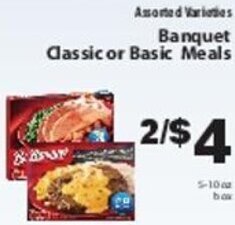 Fine Fare Banquet Classic Or Basic Meals offer