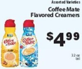 Fine Fare Coffee Mate Flavored Creamers offer
