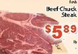 Fine Fare Beef Chuck Steak offer