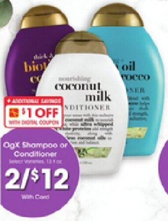 Kroger OGX Shampoo Or Conditioner offer