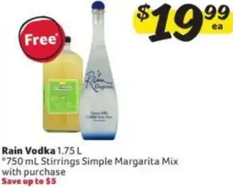 Winn Dixie Rain Vodka 1.75L offer