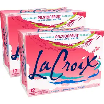 Walmart LaCroix Sparkling Water, Passionfruit- 2/12 packs 12 oz offer