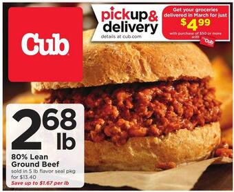 Cub Foods 80% Lean Ground Beef offer
