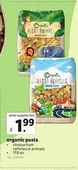 Lidl Organic Pasta offer