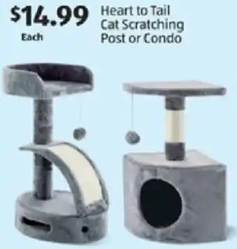 Aldi Heart To Tail Cat Scratching Post Or Condo offer