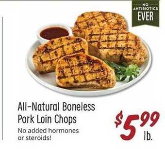 Sprouts Farmers Market All-natural Boneless Pork Loin Chops offer
