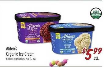 Sprouts Farmers Market Alden's Organic Ice Cream offer