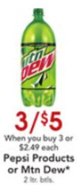 Dierbergs Pepsi Products Or Mtn Dew offer