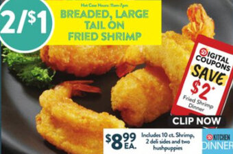 Breaded, Large Tail On Fried Shrimp
